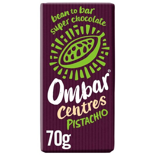 Ombar Pistachio filled Dark Chocolate Bar 70g