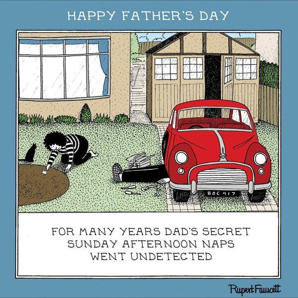 Fred Afternoon Nap Father's Day Card