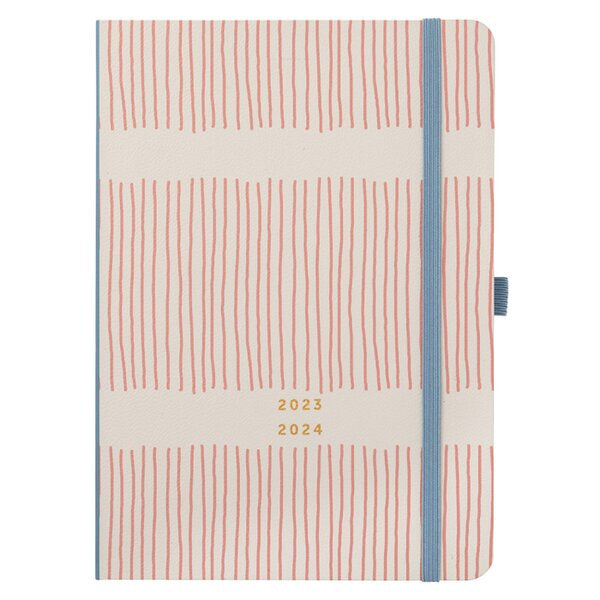2023/24 Striped Mid Year Day a Page Diary