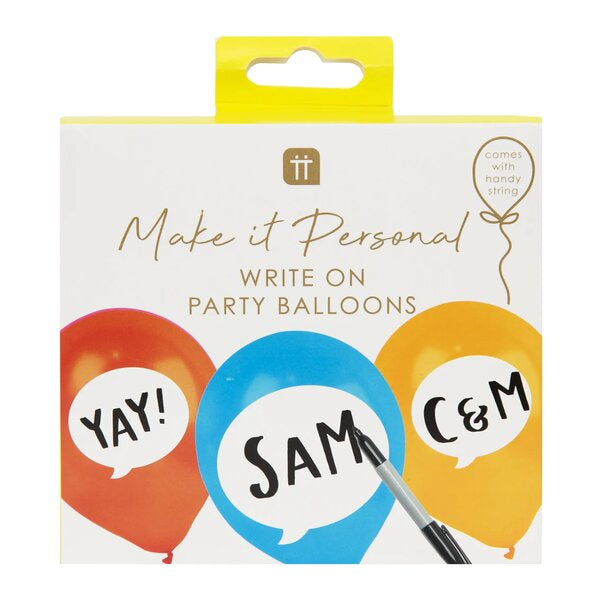 Write On Birthday Balloons - 12 Pack - Paper Tiger