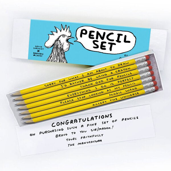David Shrigley Pencil Set 3