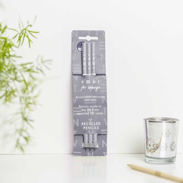 Dusty Blue Pack of 3 Pencils