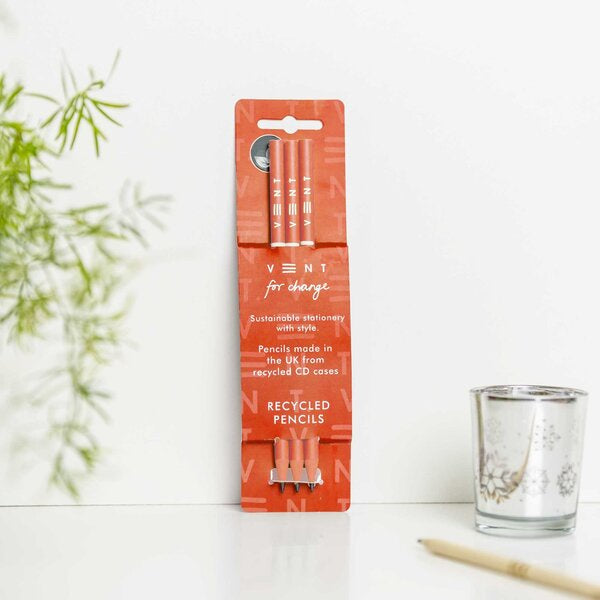 Orange Pack of 3 Pencils