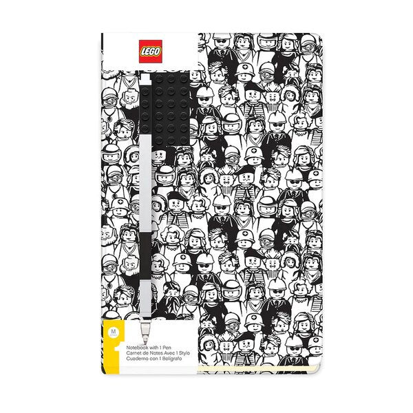 LEGO Journal Black & White with Black Gel Pen