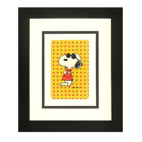 Snoopy Cool Dude Framed Mounted Playing Card