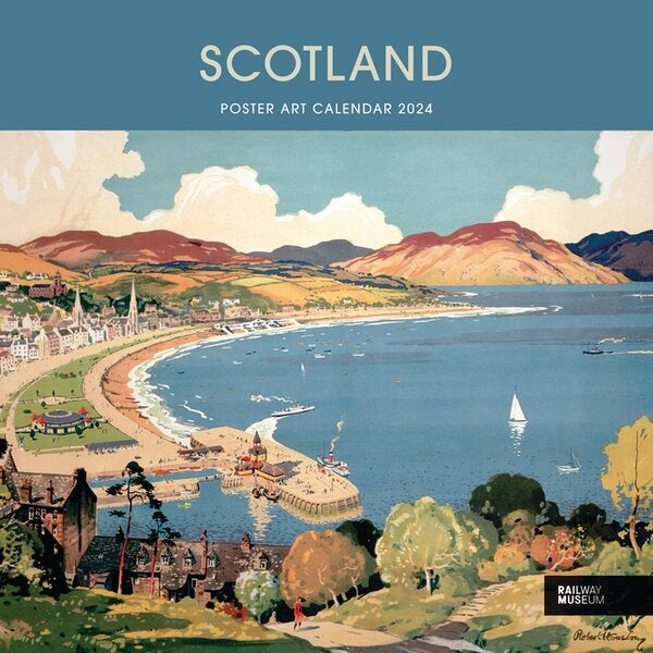 Scotland Poster Art Wall Calendar 2024