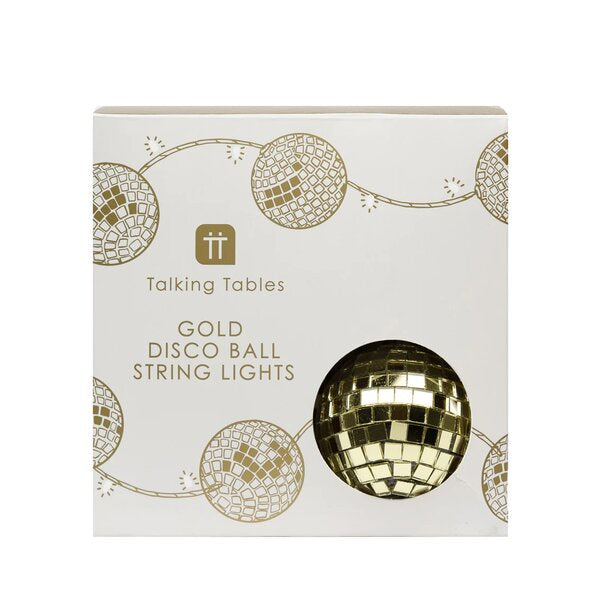 Luxe Disco Ball String Lights Gold
