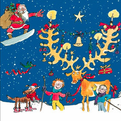 Quentin Blake Reindeer Christmas Card