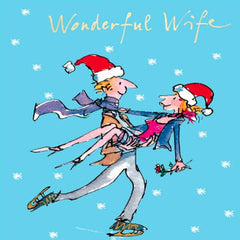 Quentin Blake Wonderful Wife Christmas Card