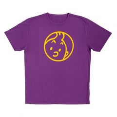 Tintin Visage Kids T-Shirt Purple
