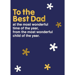 Dad Wonderful Child Of The Year Christmas Card