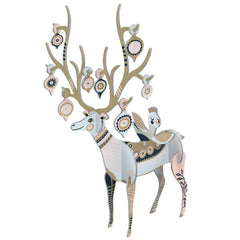Folksy Reindeer Pop and Slot 3D Decoration