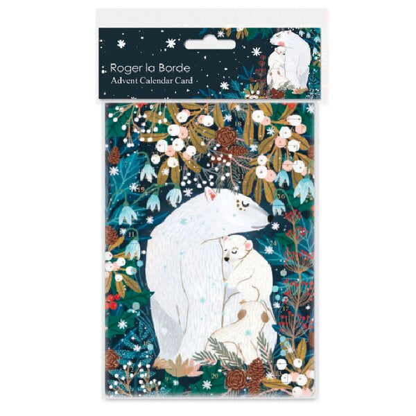 Polar Bear Bower Advent Calendar Card