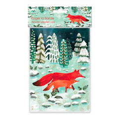 Running Foxes Advent Calendar Card