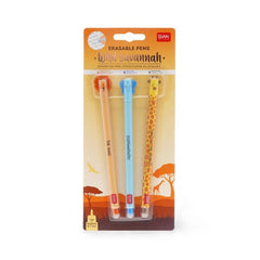 Wild Savannah Erasable Pens Set of Three