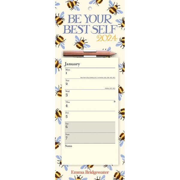 Emma Bridgewater Bumblebee Memo Calendar 2024 Paper Tiger