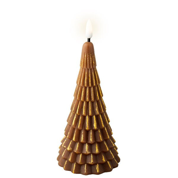 Gold Christmas Tree LED Candle
