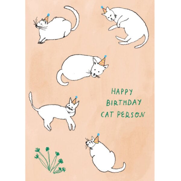 Happy Birthday Cat Person Card