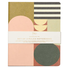 Set of 3 Flex Notebooks - Mod Geo