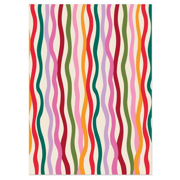 Christmas Wavy Stripe Sheet Wrap