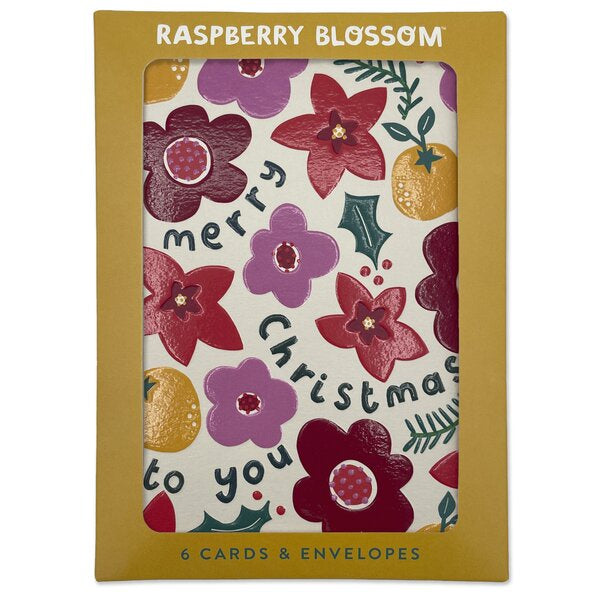 Merry Christmas To You Poinsettia Card Pack