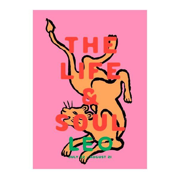 The Life & Soul Leo Star Sign Card