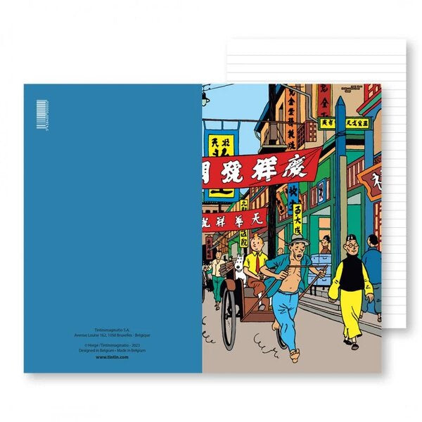 Tintin On Rickshaw A5 Notebook