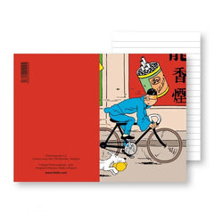 Tintin On Bicycle A6 Notebook