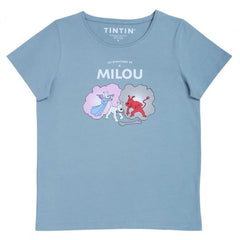 Snowy Angel & Devil Blue Tintin T-Shirt