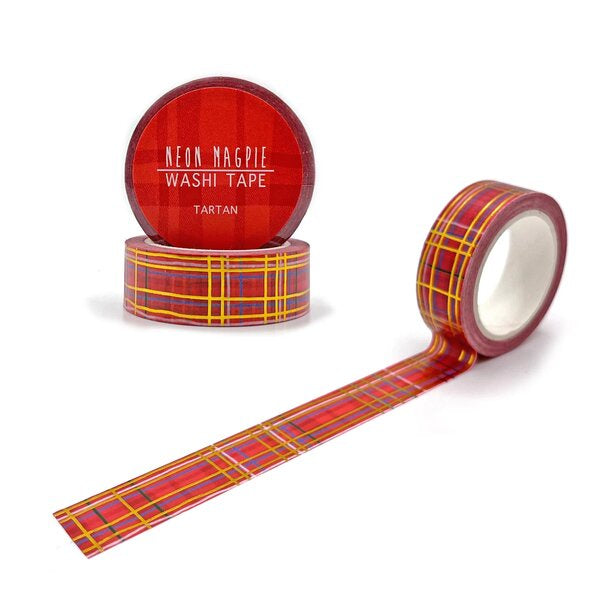Neon Magpie Tartan Washi Tape