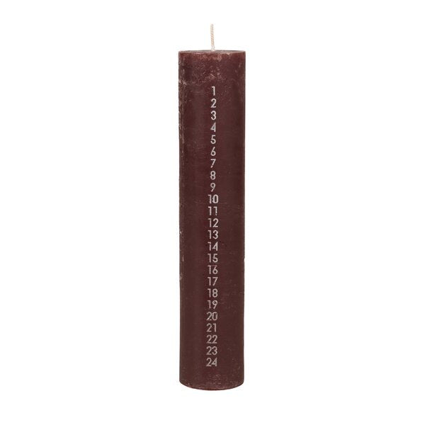Madder Brown Rustic Advent Candle