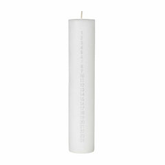Pure White Rustic Advent Candle