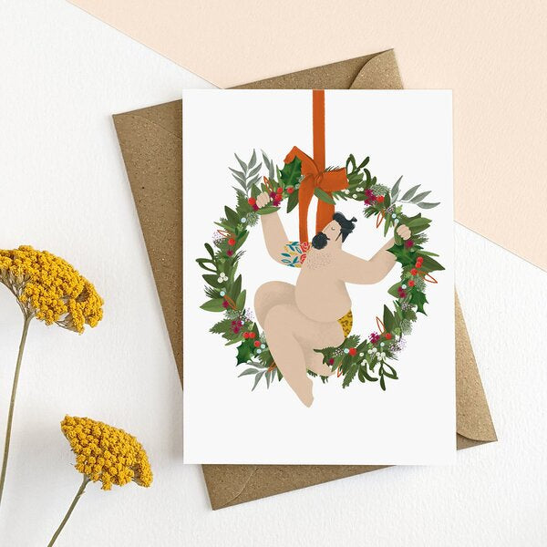 Sexy Wreath Christmas Card