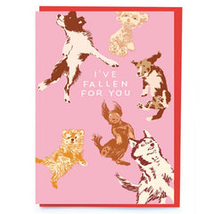 I've Fallen For You Dogs Valentine Card
