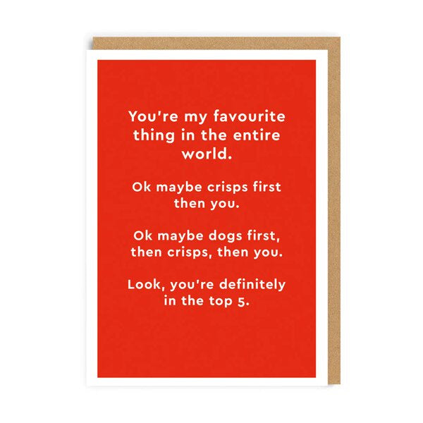 You're My Favourite Thing Valentine's Day Card