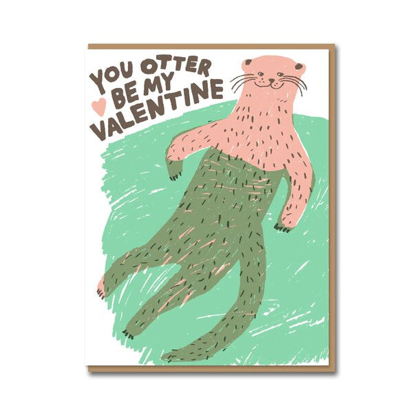 Otter Be My Valentine Card