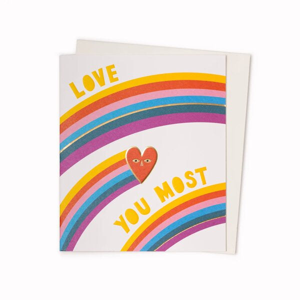 Love You Most Rainbow Card
