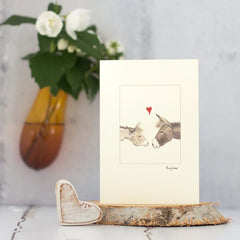 Donkeys In Love Card
