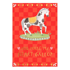 My Heart Gallop Valentine Card