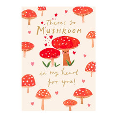Mushroom In My Heart Valentine Card