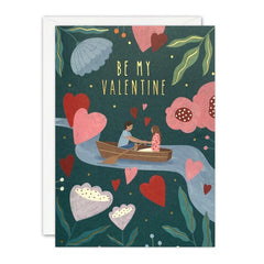 Valentine's Day Rowing Boat Card
