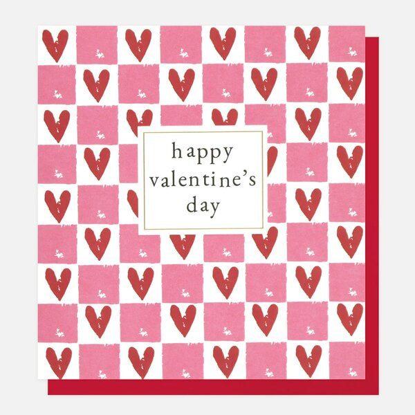 Happy Valentine's Day Heart Print Card