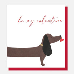 Be My Valentine Sausage Dog Card