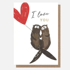 I Love You Otters Card