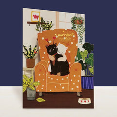 Purrfect Together Valentines Card