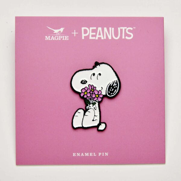 Peanuts Snoopy Flowers Enamel Pin - Paper Tiger