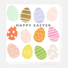 Happy Easter Decorated Eggs Card