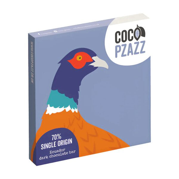 Pheasant 70% Ecuador Single Origin  Dark Chocolate Bar 80g