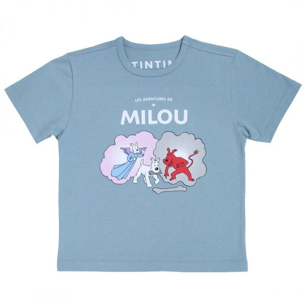 Snowy Angel & Devil Blue Tintin Kids T-Shirt