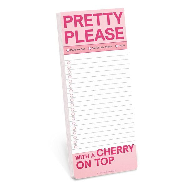 Knock Knock Pretty Please Make-A-List Notepad